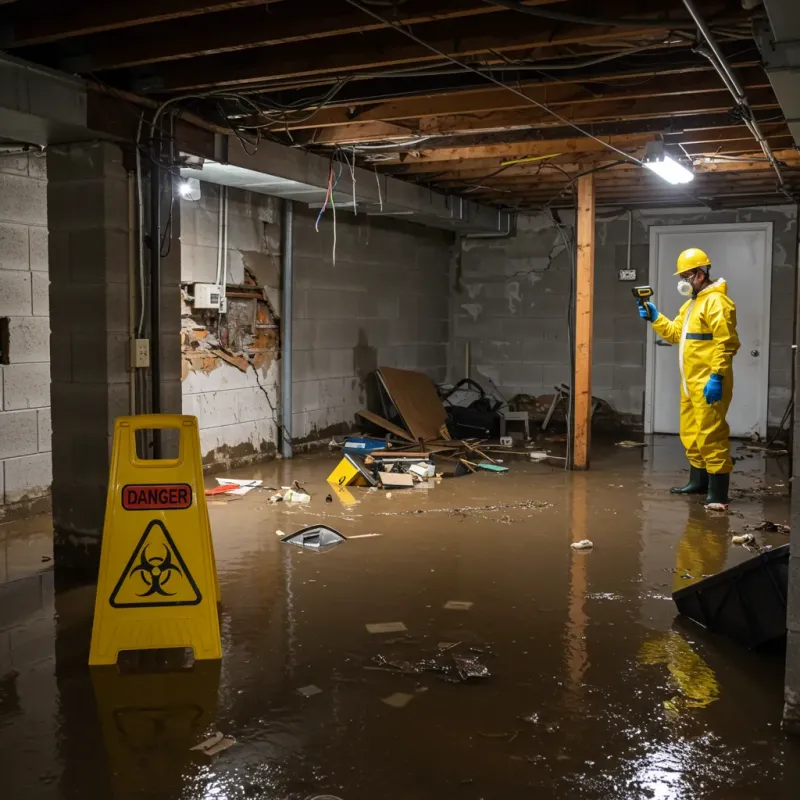 Flooded Basement Electrical Hazard in Village Green, NY Property